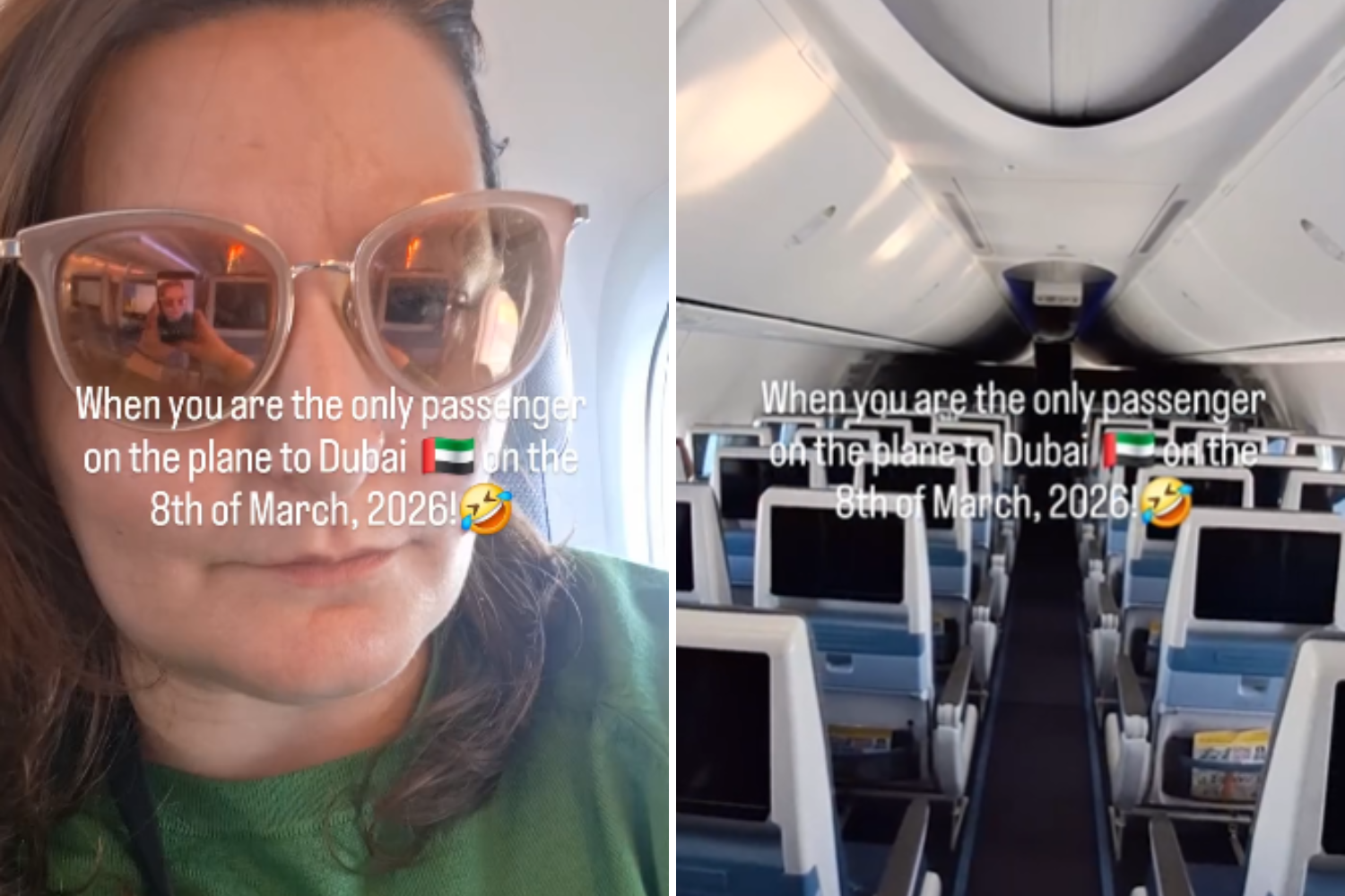 Woman Gets on Flight to Dubai, Has Shocking Realization Once She Boards