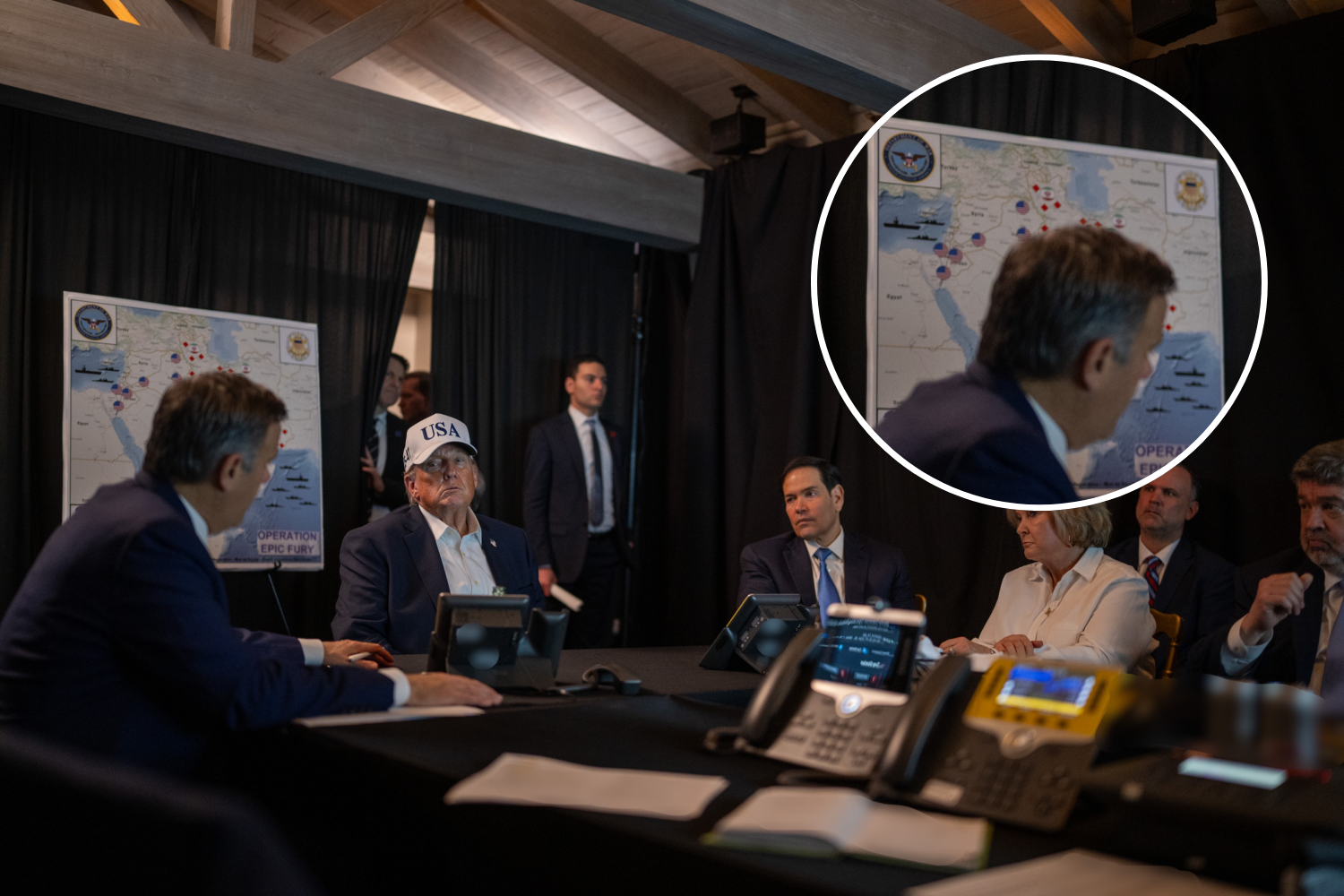 People Spot Something in Background of Trump Photo During Iran Strikes