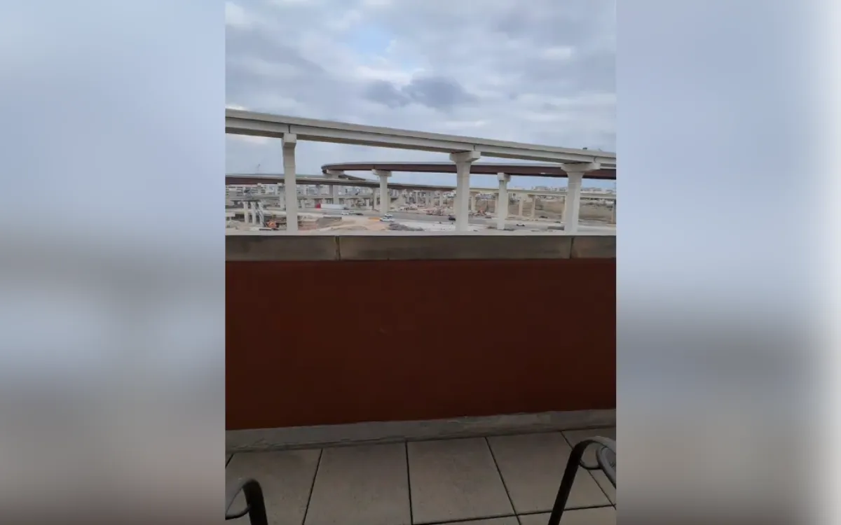 A hotel room with a view.