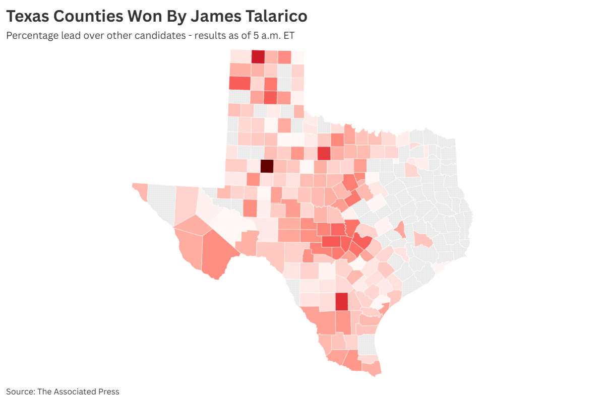 Map Reveals How James Talarico Beat Jasmine Crockett