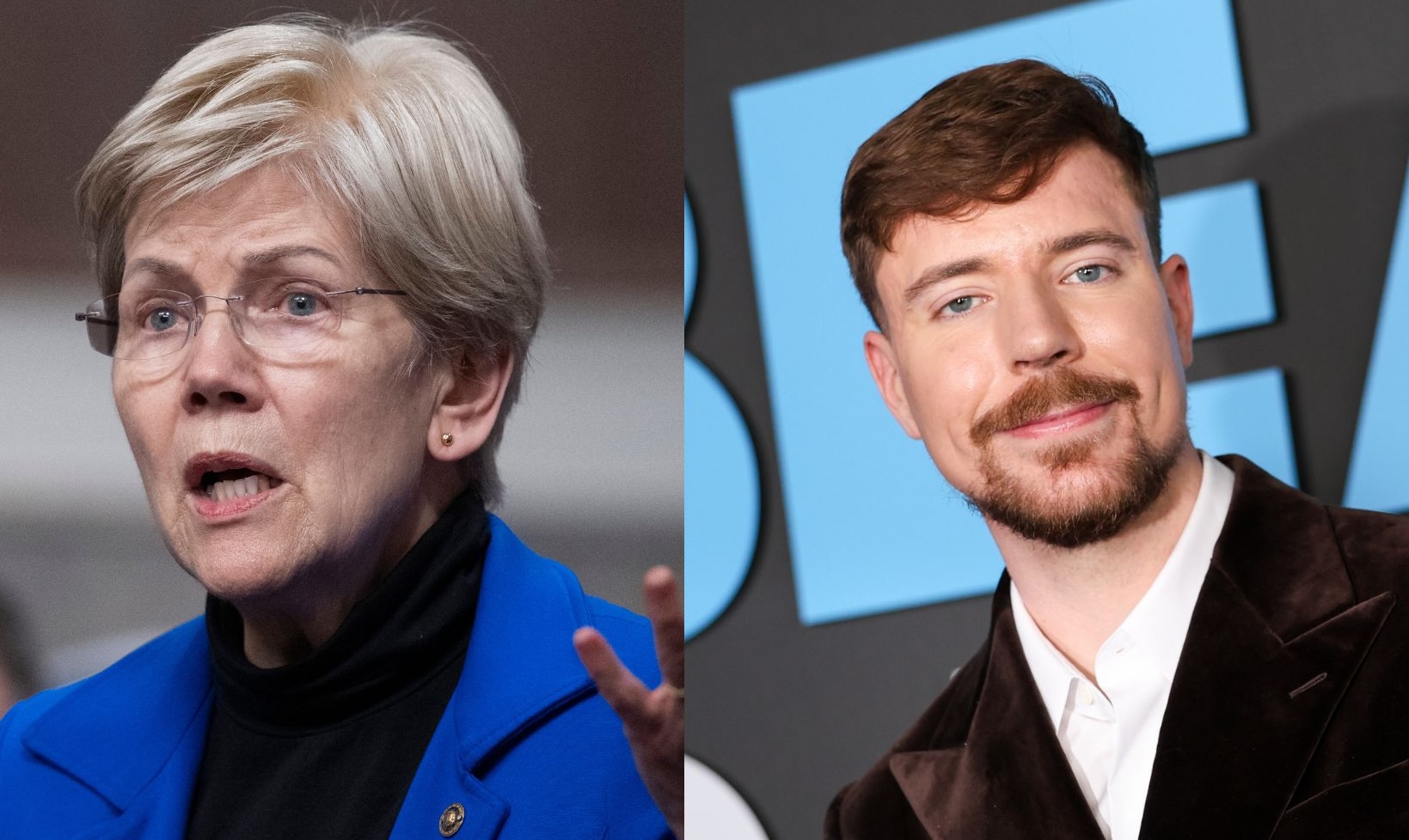 Elizabeth Warren Challenges MrBeast