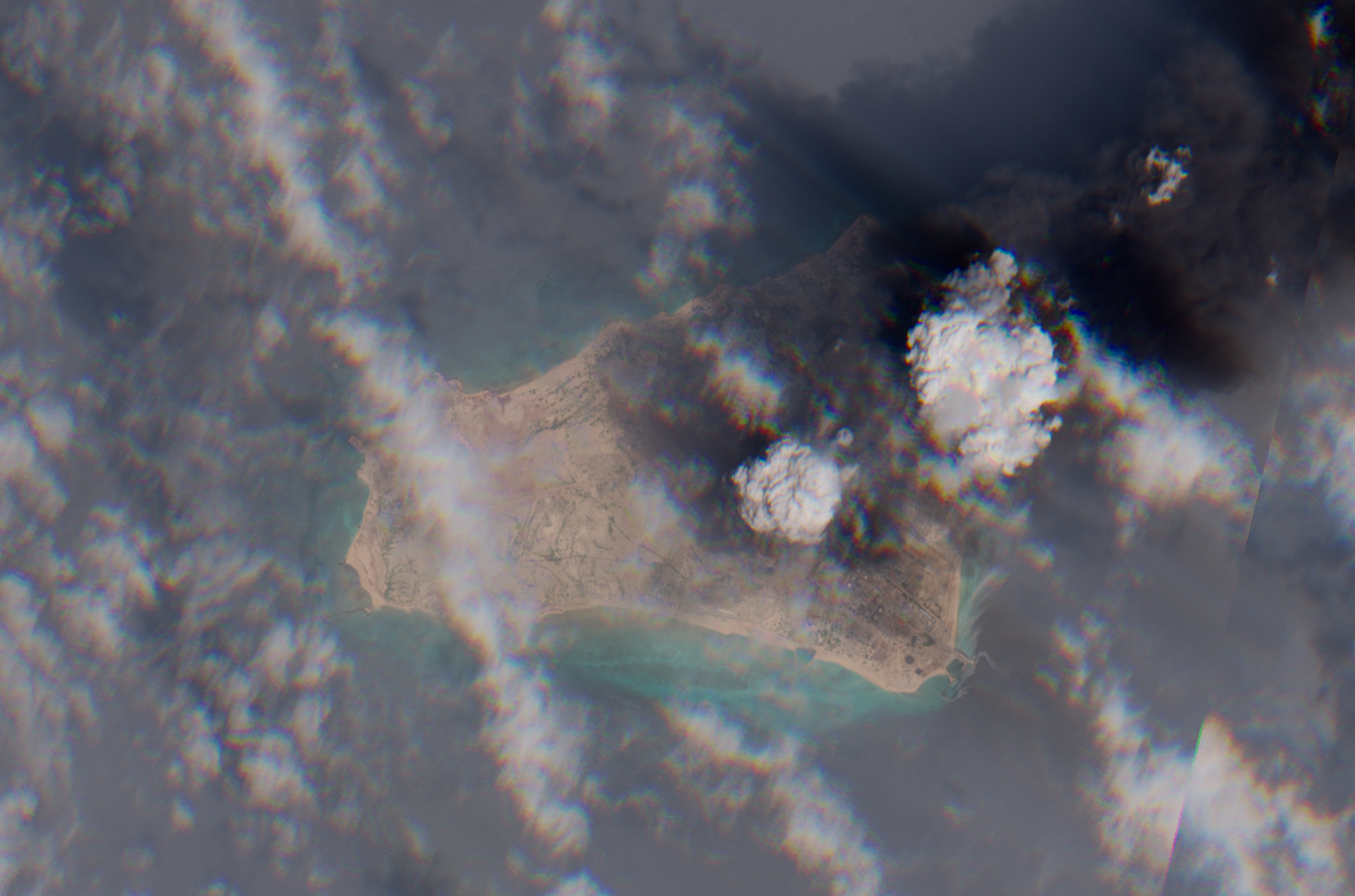 Satellite Photos Show Iran Oil Island on Fire in Persian Gulf