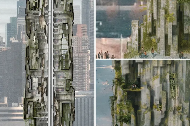 Renderings of “The Living Refuge: A Symbiotic Sanctuary For Humans And The Vanishing Pollinators”