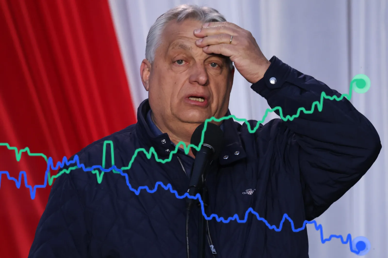 Hungarian Prime Minister Viktor Orban speaks to voters at an election campaign rally two days before parliamentary elections on April 10, 2026 in Szekesfehervar, Hungary.