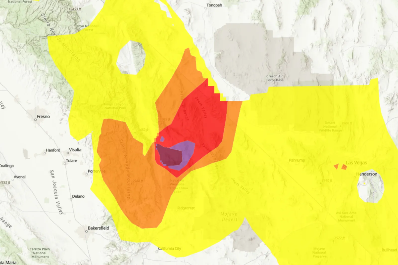 AirNow map from April 17, 2026 shows the impacted areas