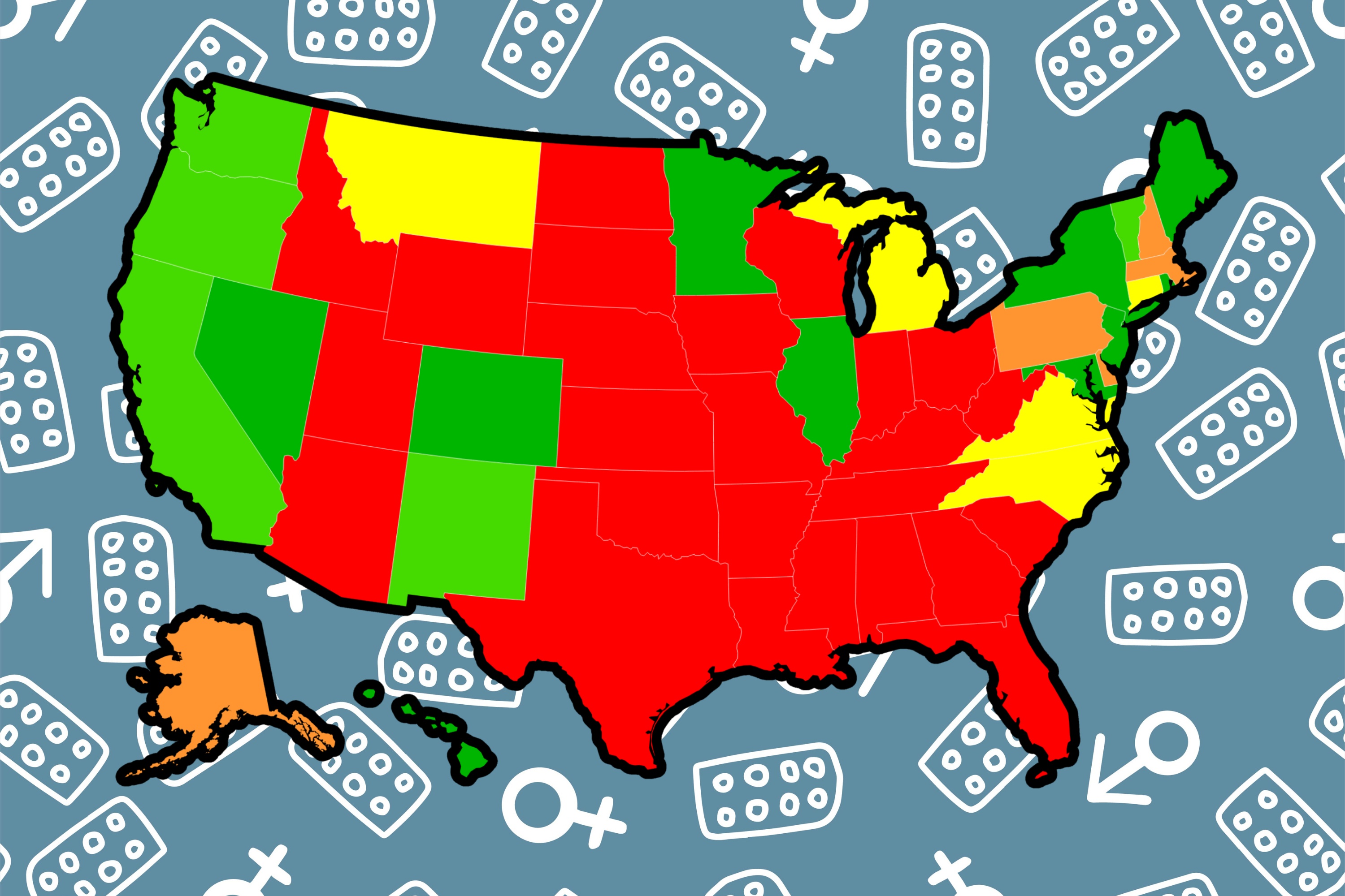 Map Reveals the 25 States Failing Americans on Sexual Health