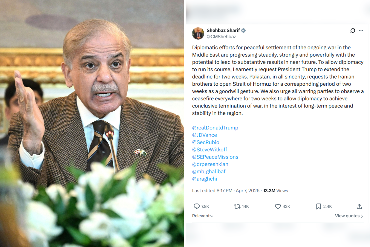 World Leader Posts Message on Iran War—Then People Checked the Edit History