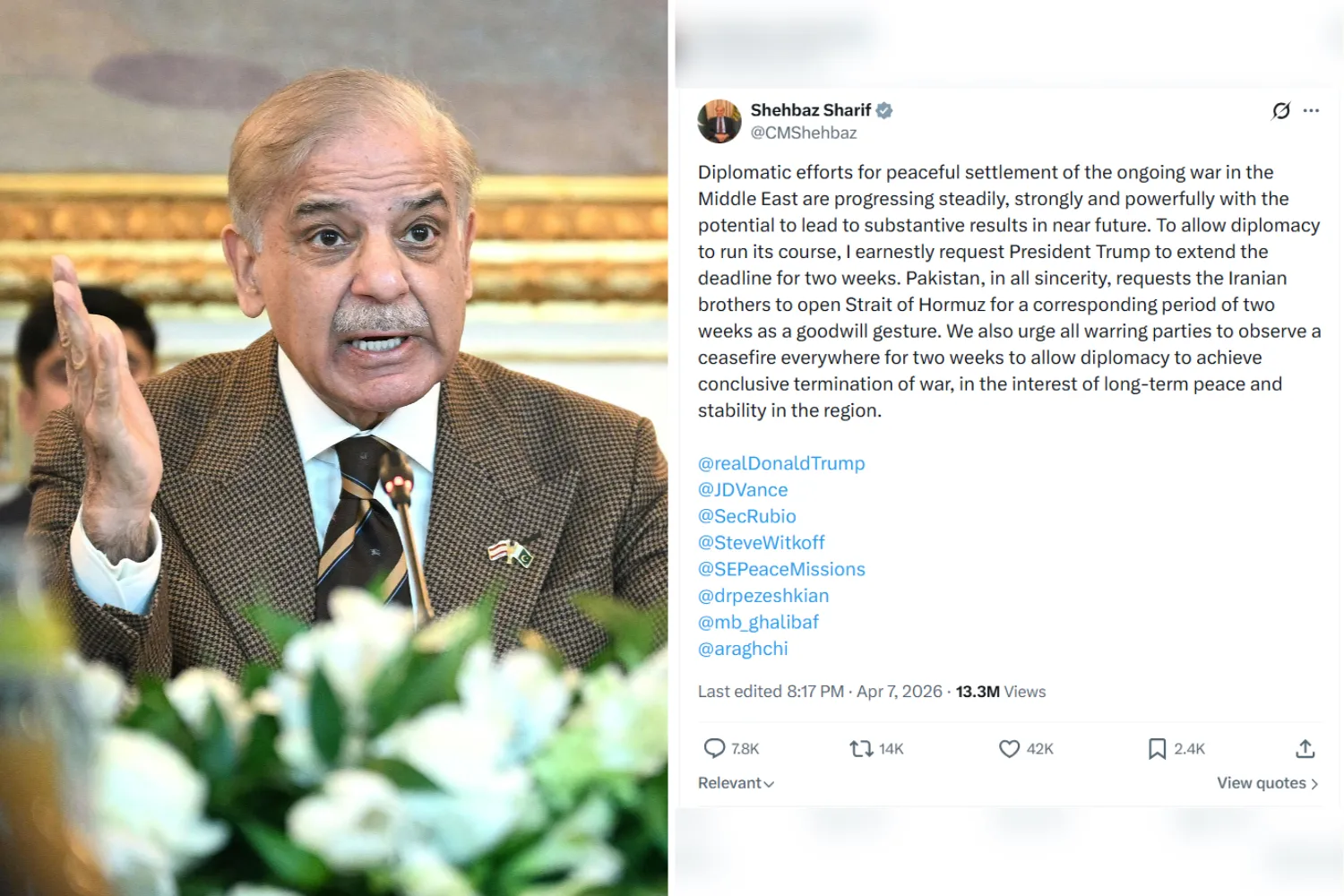 World Leader Posts Message on Iran War—Then People Checked the Edit History