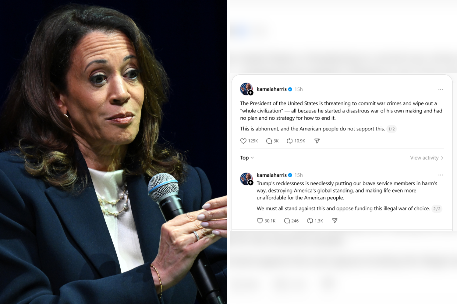 Kamala Harris Posts Fiery Statement on Donald Trump: Read in Full