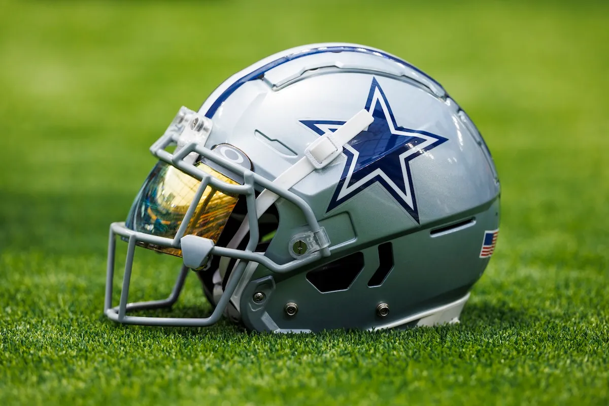 Dallas Cowboys helmet at Los Angeles Rams game