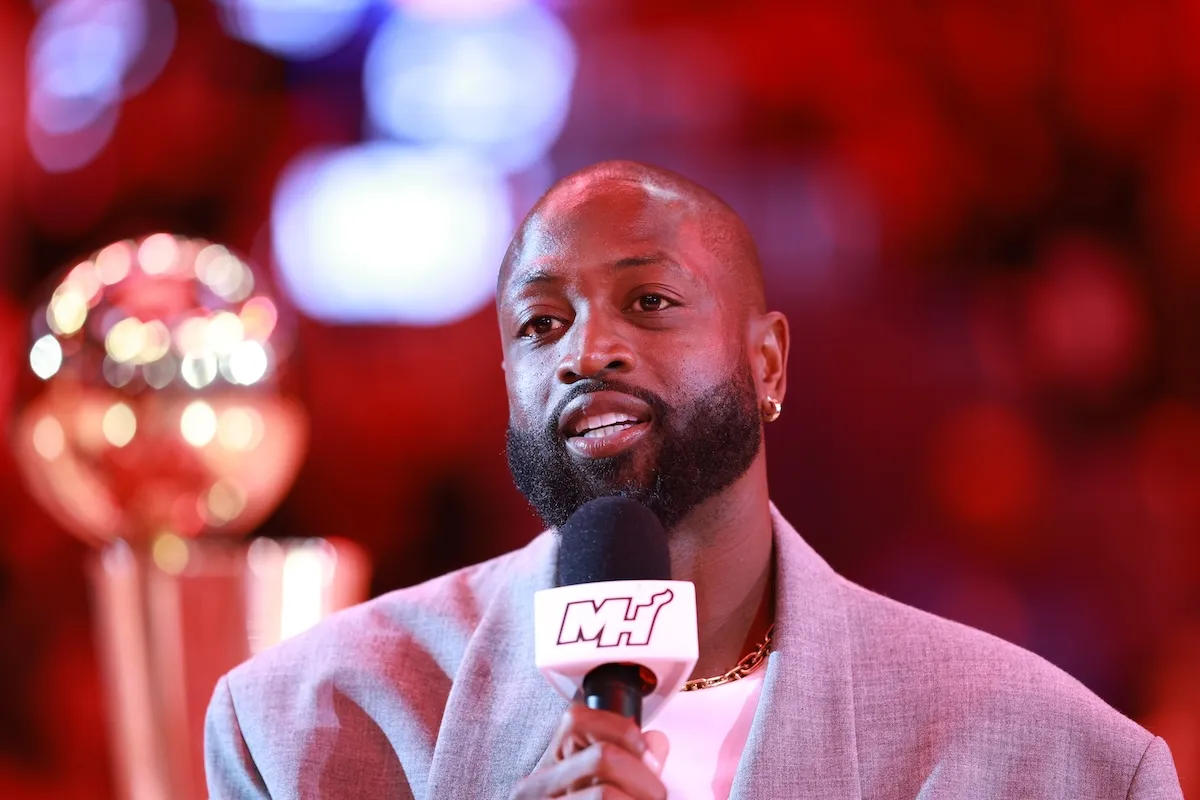 NBA legend Dwayne Wade at Pistons vs Heat game
