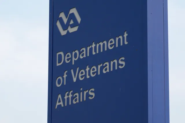 A Veterans Health Administration sign is displayed outside of the Washington VA Medical Center on June 5, 2025 in Washington, DC.