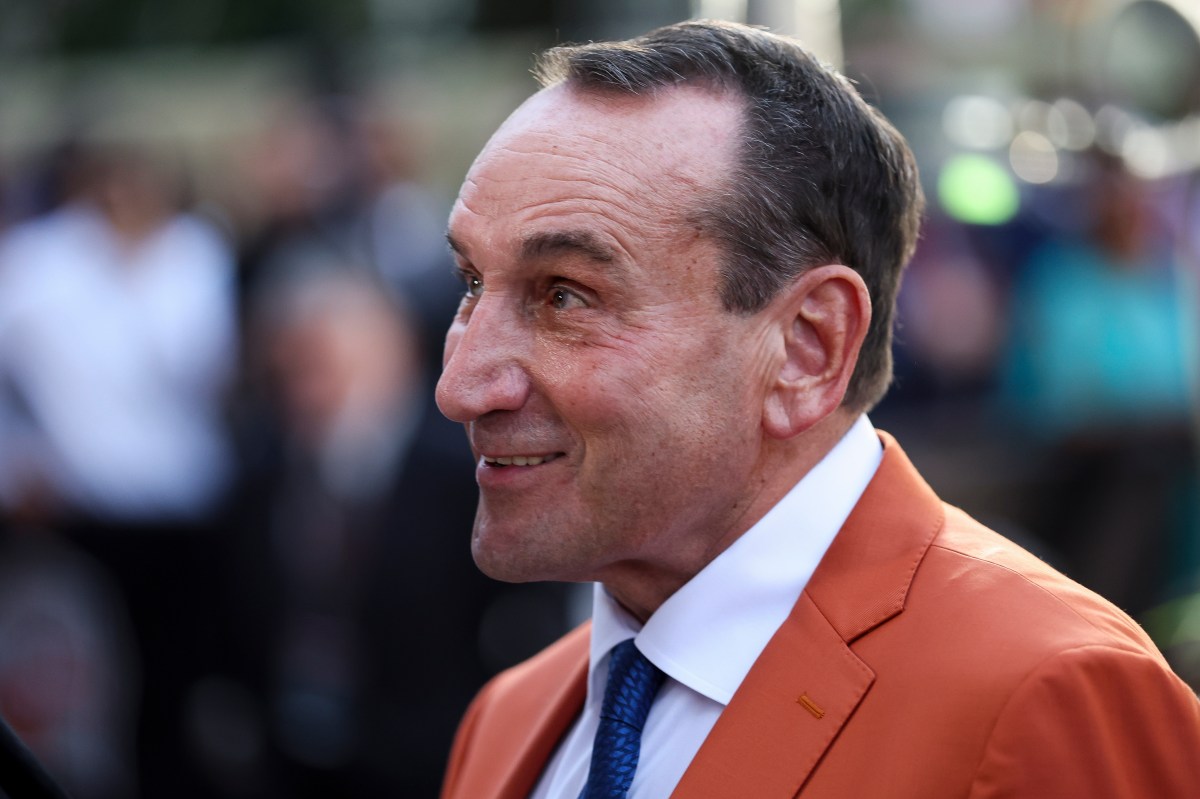 Coach K's immediate reaction to UNC's new hire draws attention