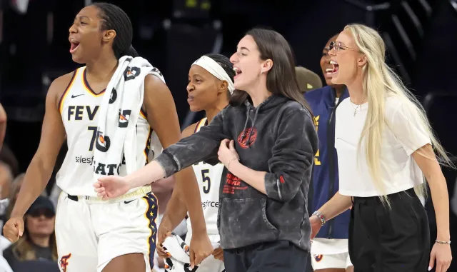 Indiana Fever stars Aliyah Boston, Caitlin Clark, and Sophie Cunningham