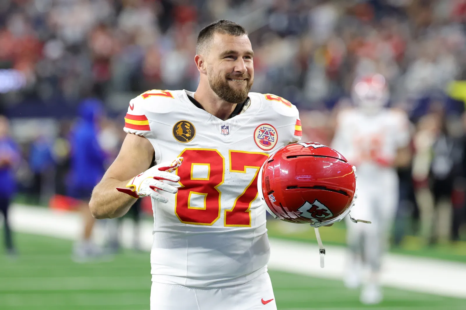Travis Kelce #87 of the Kansas City Chiefs