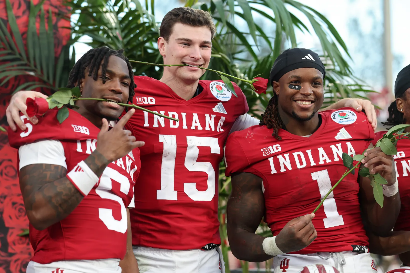 D'Angelo Ponds celebrates victory over Alabama.