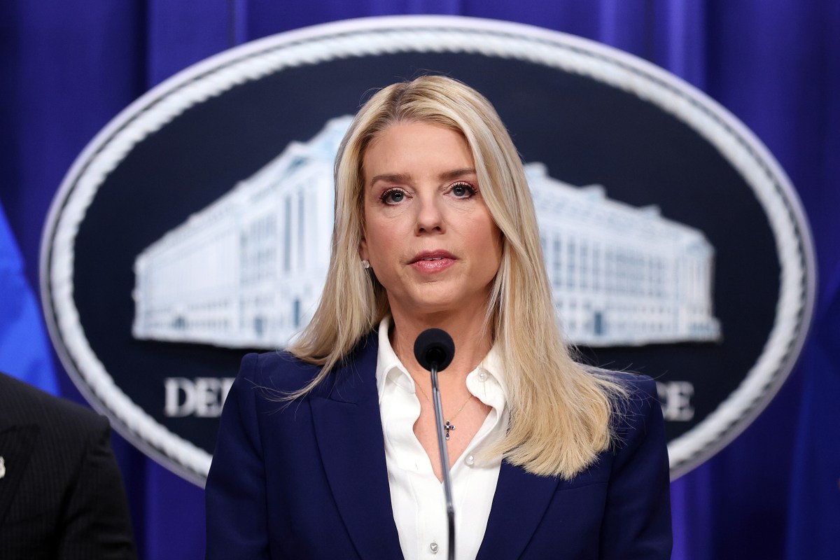 Justice Department responds to photo of Pam Bondi portrait in trash can