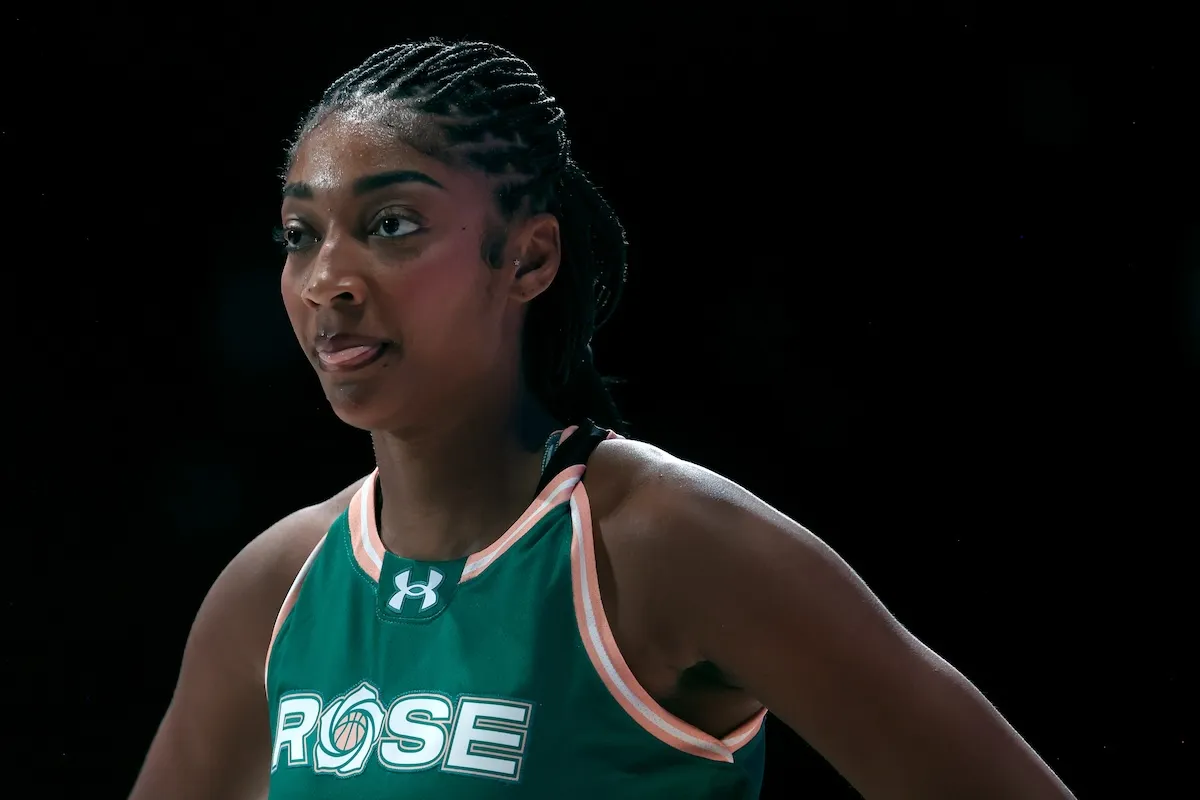 Angel Reese while competing for the Rose in the Unrivaled league