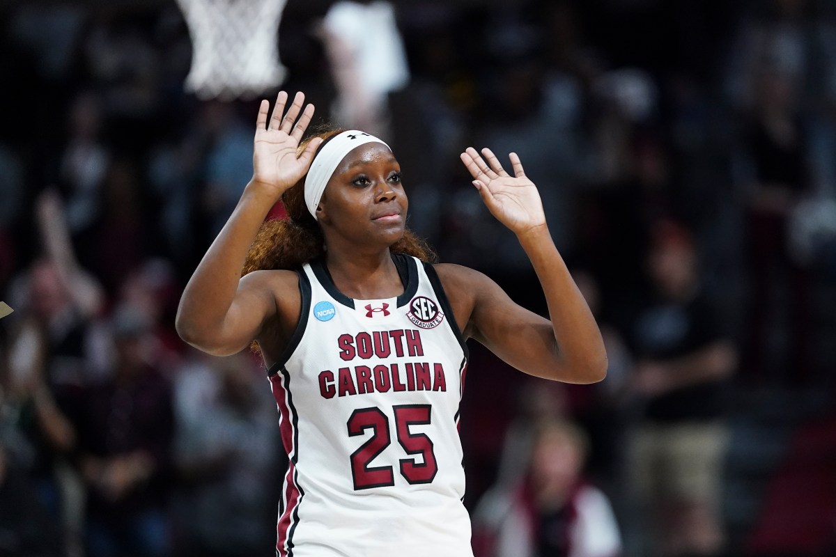 Raven Johnson sends farewell to South Carolina, and Angel Reese responds
