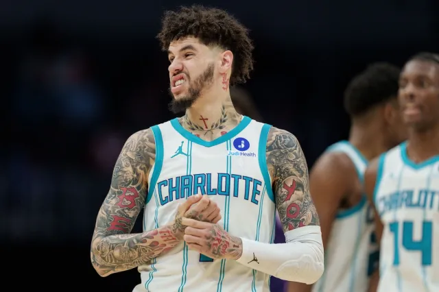 Charlotte Hornets star LaMelo Ball against Sacramento Kings