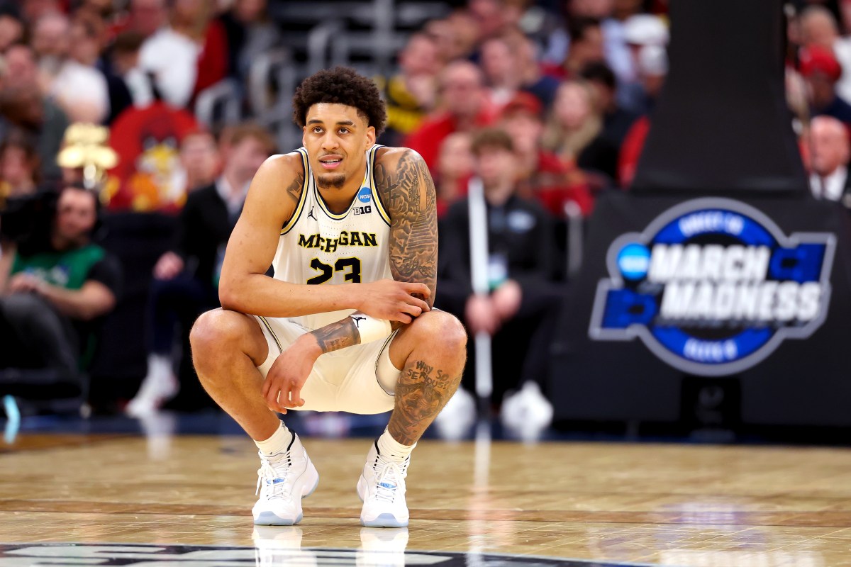 Michigan's Yaxel Lendeborg exits with injury vs. Arizona in Final Four