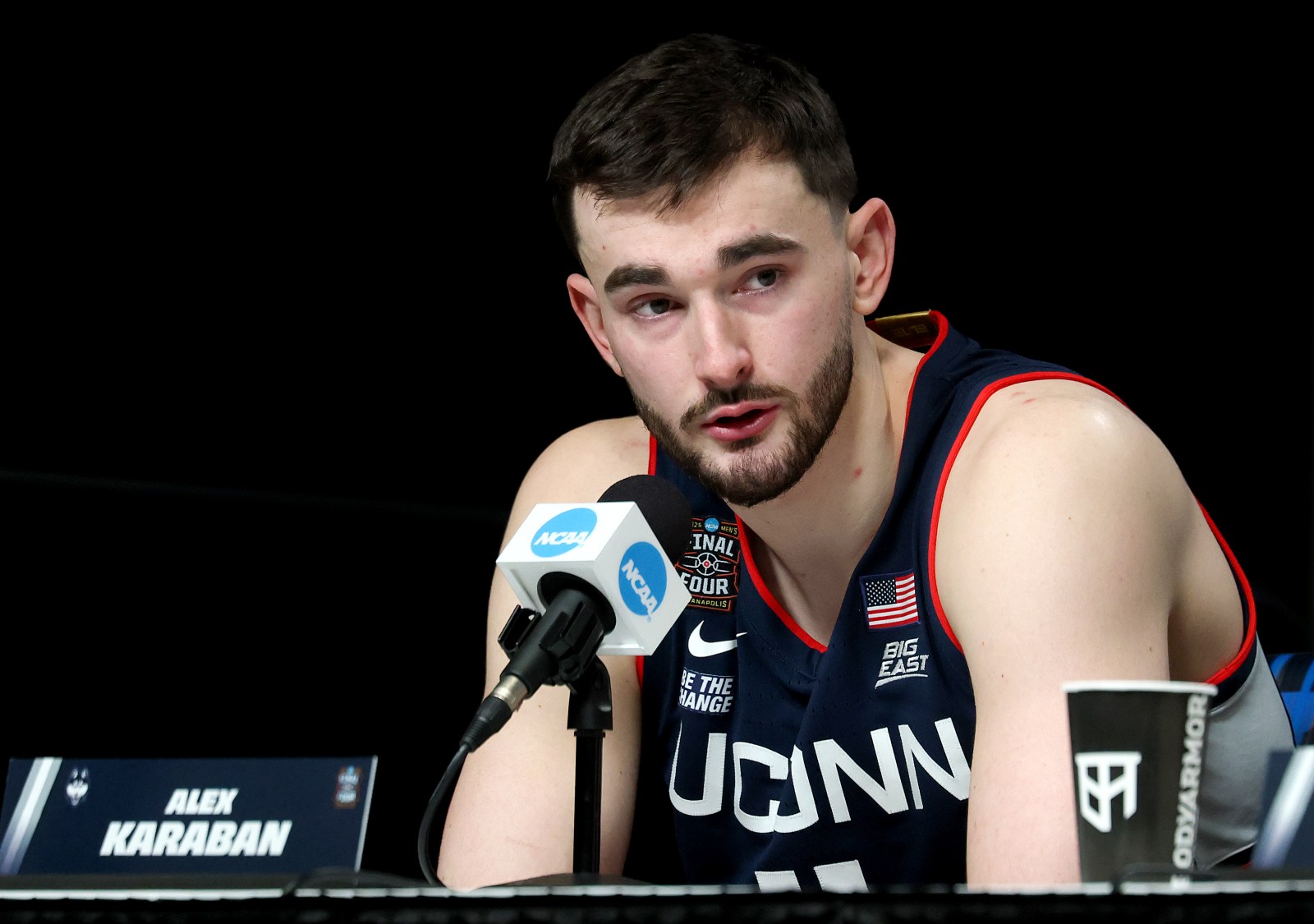 UConn's Alex Karaban Posts Farewell Message After National Championship Loss to Michigan