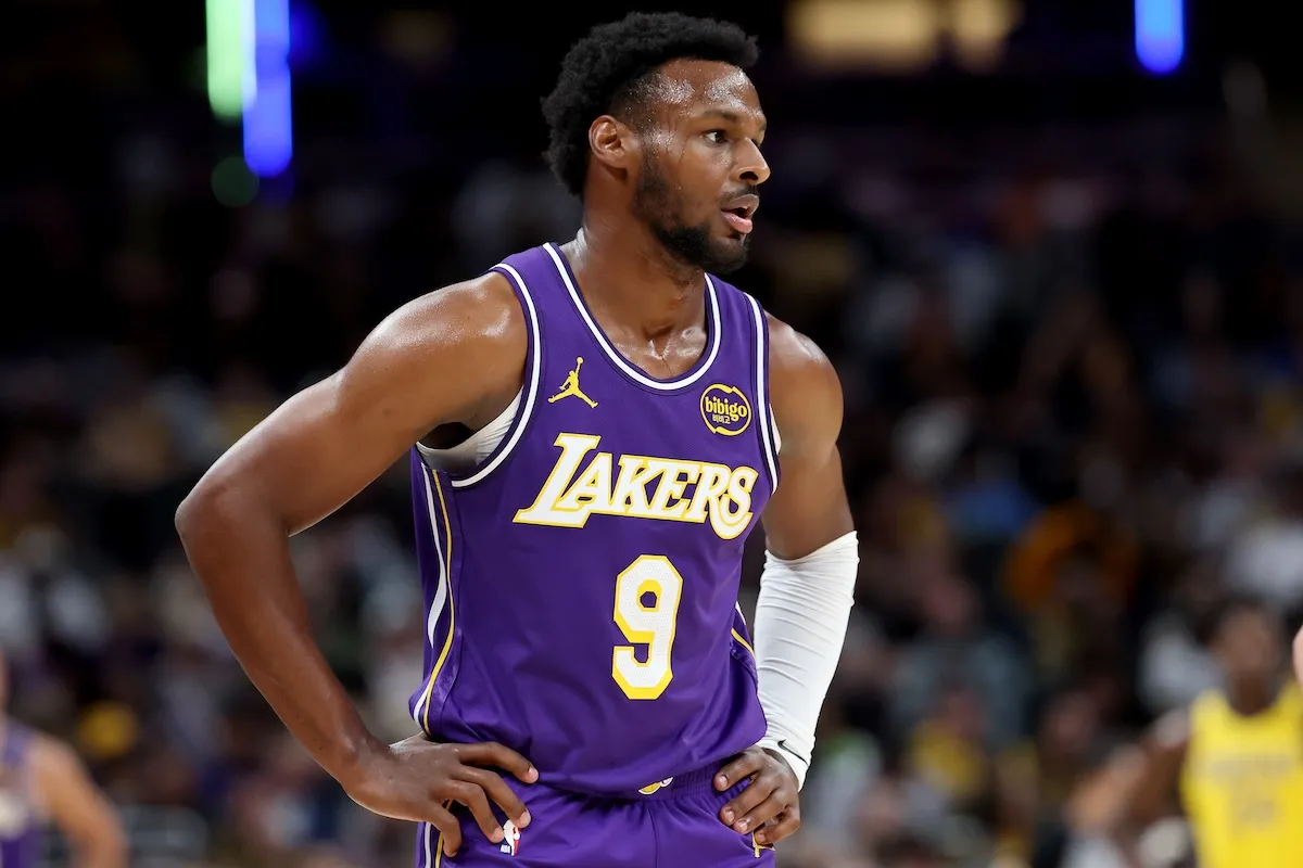 Bronny James appears for Lakers against Pacers