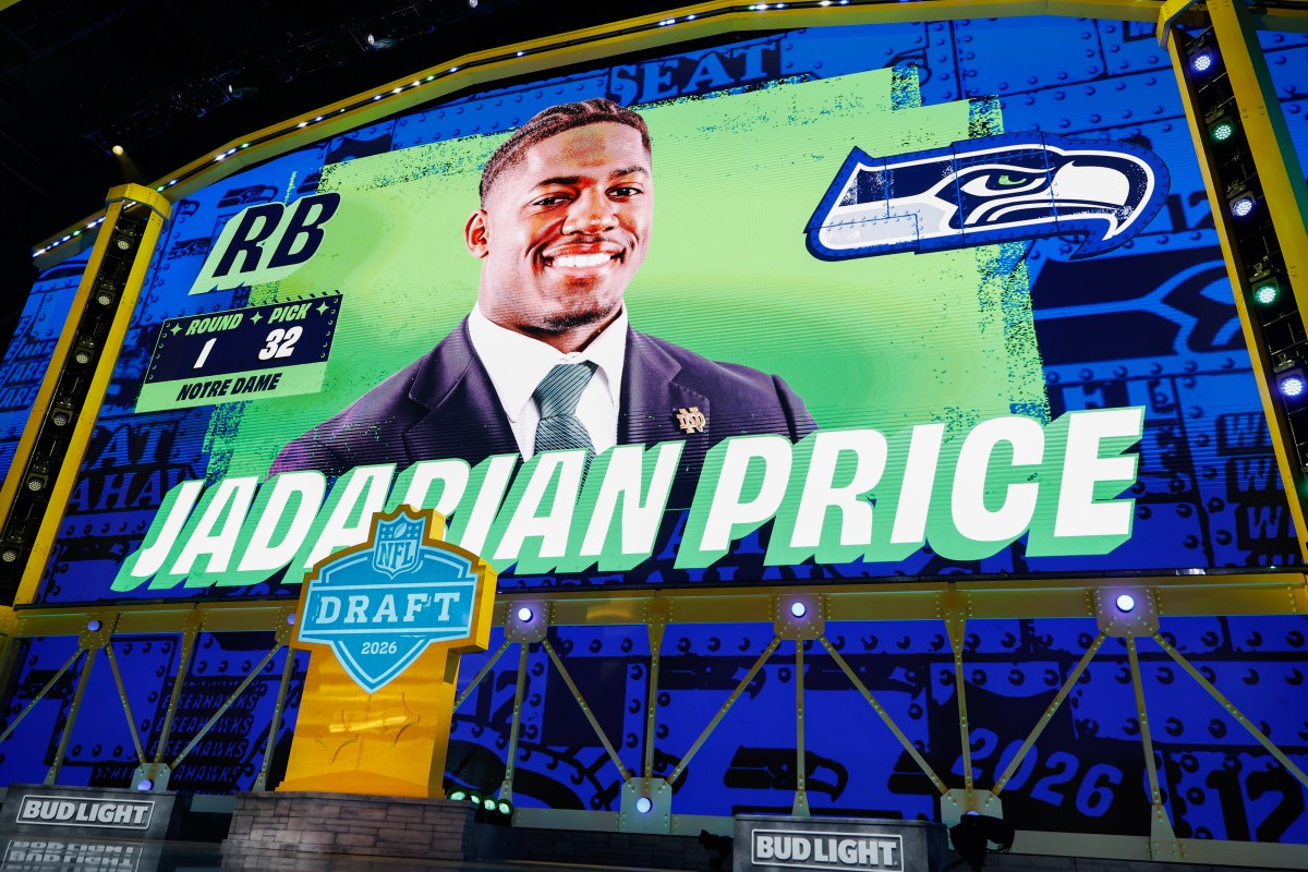 Notre Dame's Jadarian Price Deemed the 'Clear Star' of the Seahawks Draft