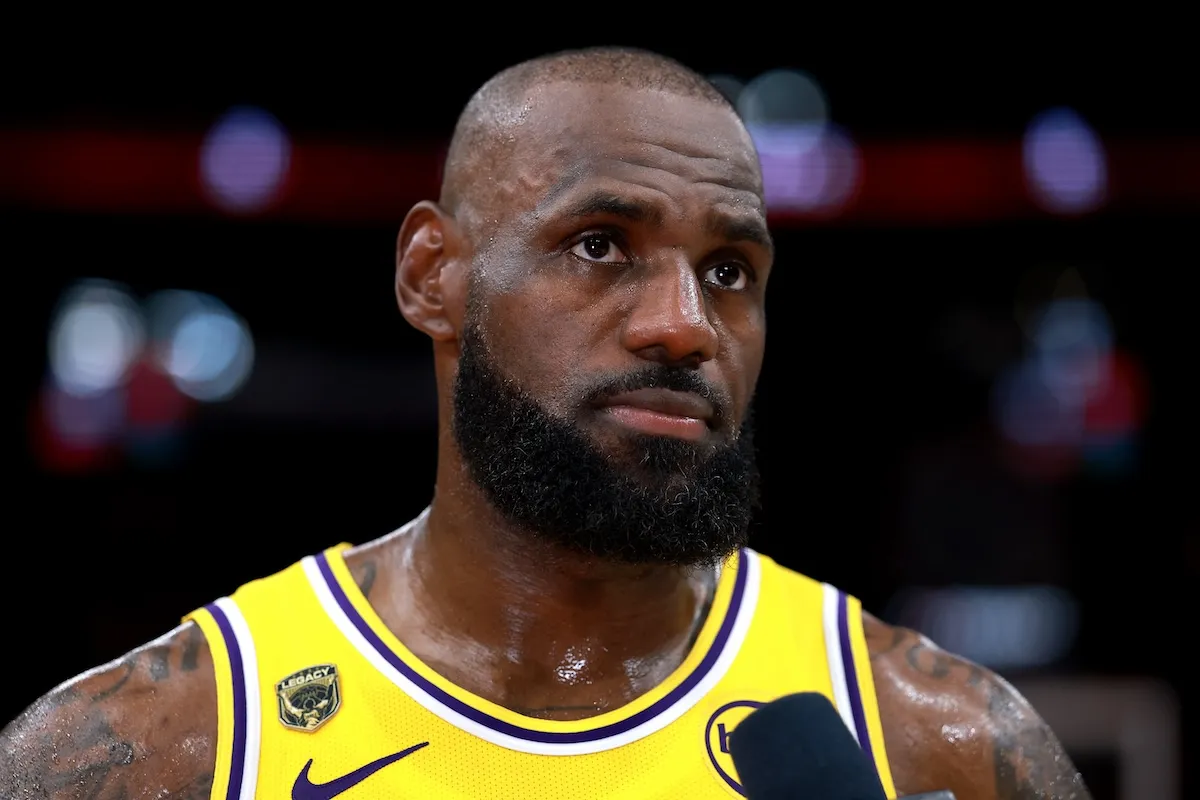 Los Angeles Lakers star LeBron James against Houston Rockets