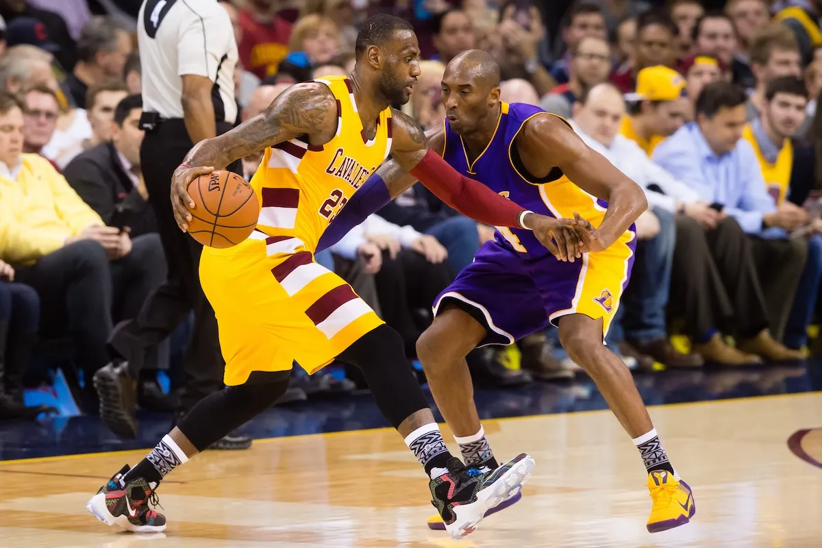 Lakers great Kobe Bryant against NBA superstar LeBron James