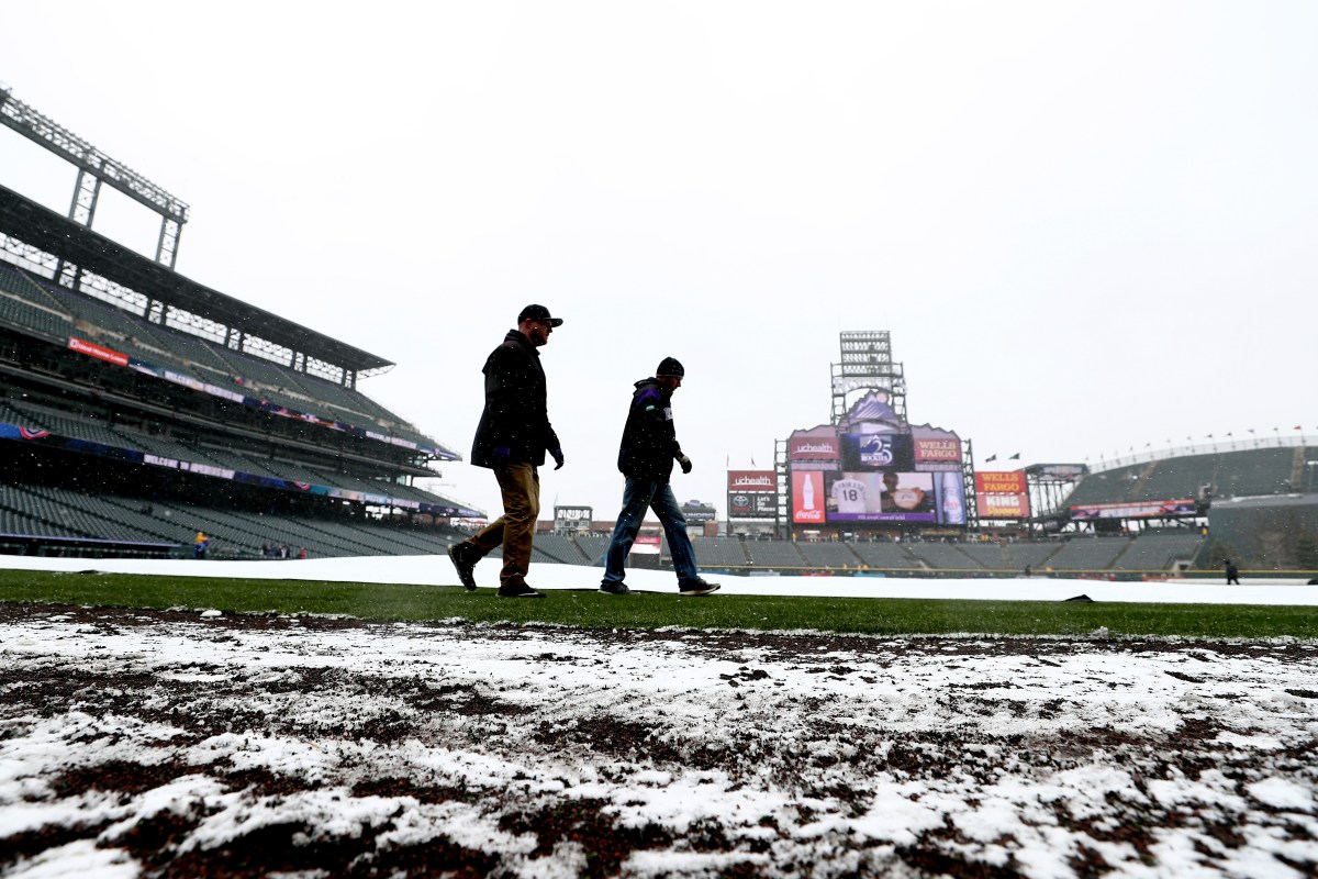 MLB Stadium Covered in Snow Hours Before First Pitch