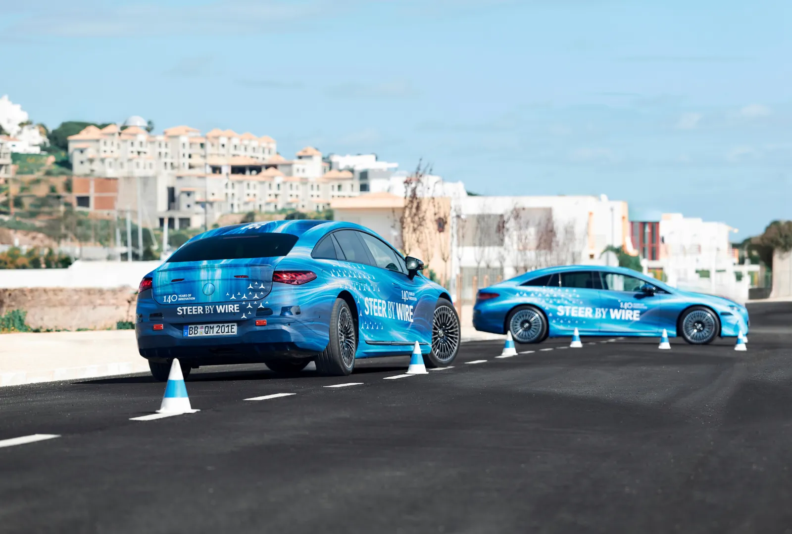 Mercedes-Benz steer-by-wire technology in action