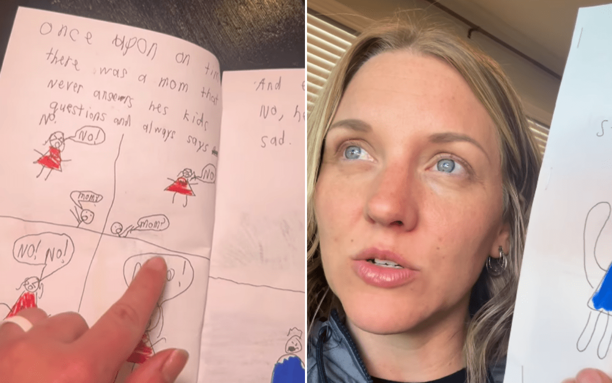 Mom Finds 9-Year-Old’s Drawing of Her—Can’t Help but Notice One Detail