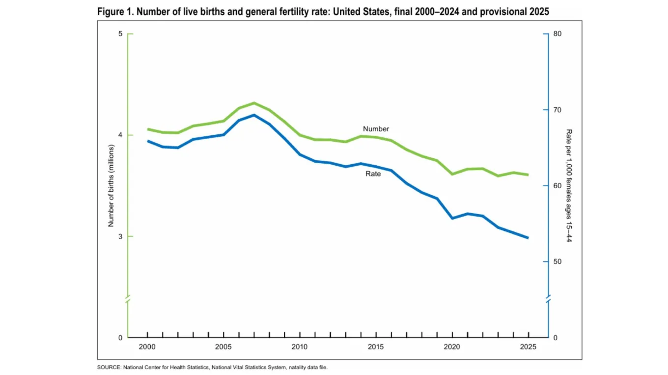 US birth rates declining among Gen Z mothers - Newsweek