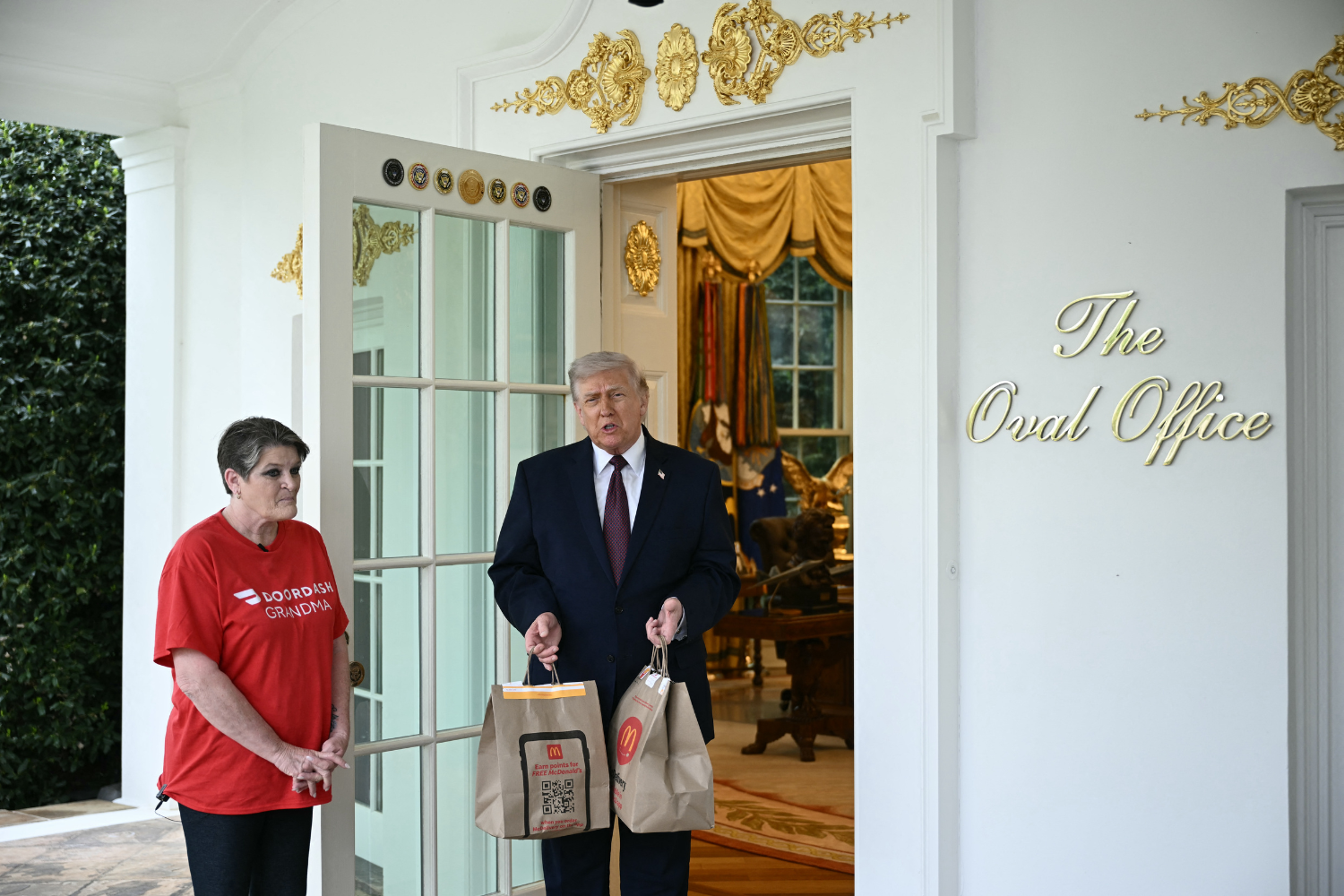 People Spot Something in the Background of Donald Trump’s DoorDash Photo