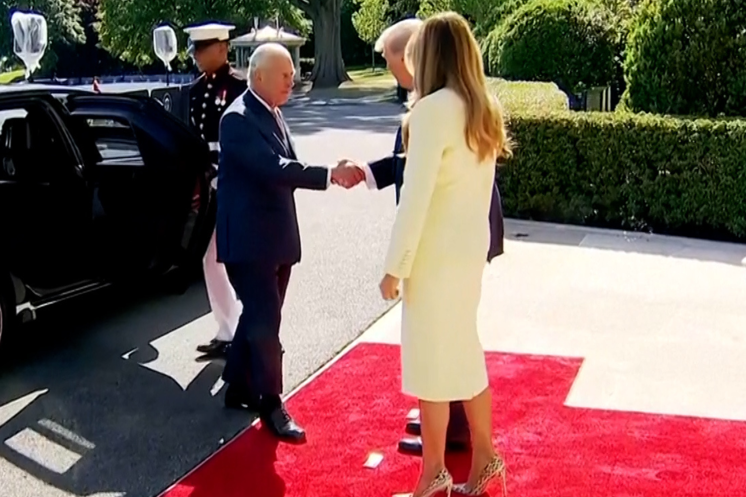 Donald Trump Just Tried His Trademark Handshake on King Charles