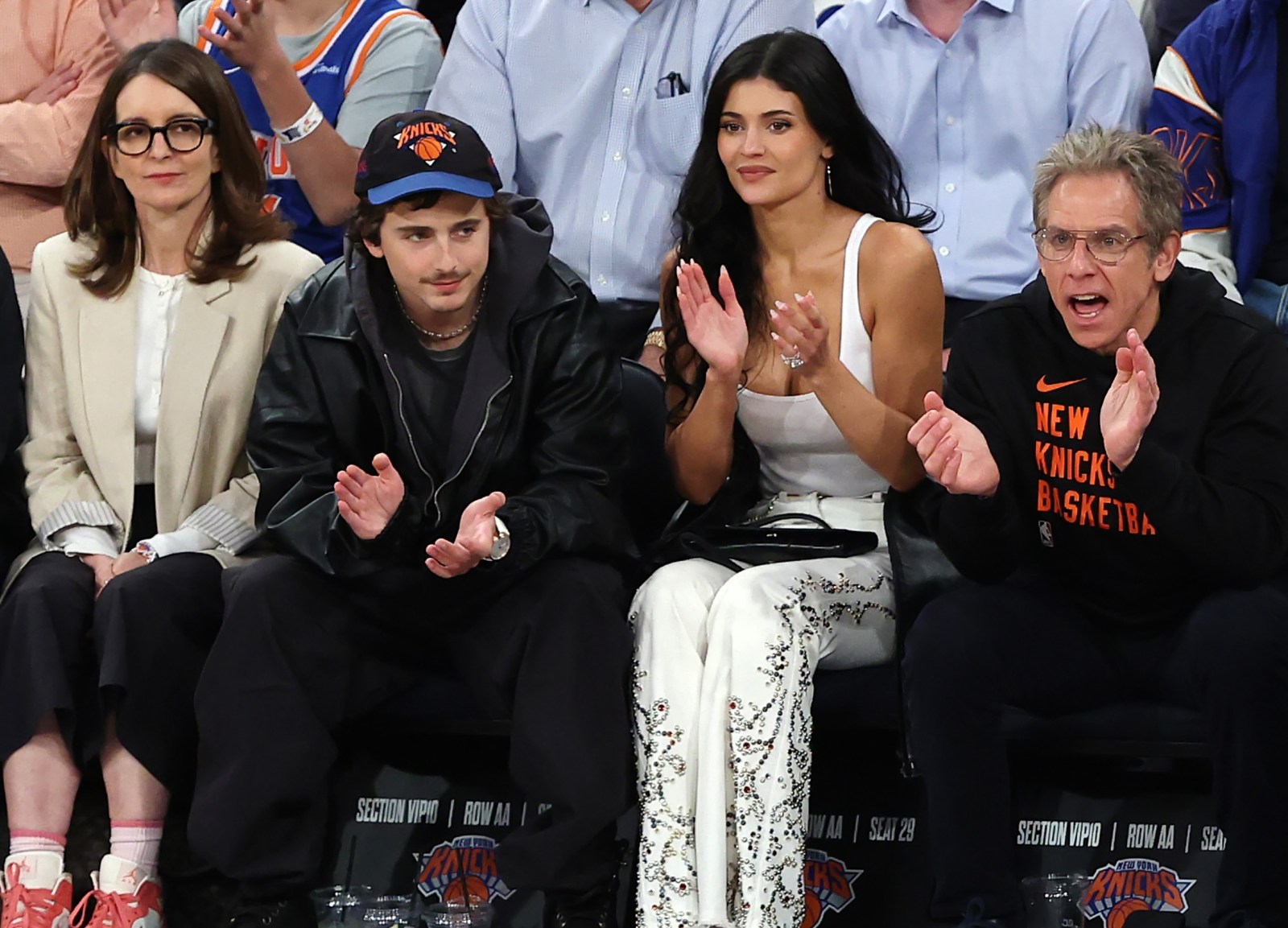 newsweek.com - Jane LaCroix - Kylie Jenner and Timoth&eacute;e Chalamet spend date night at Knicks game