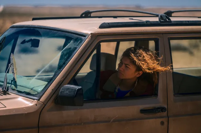 Zendaya as Rue Bennett in 'Euphoria' leaning out car window
