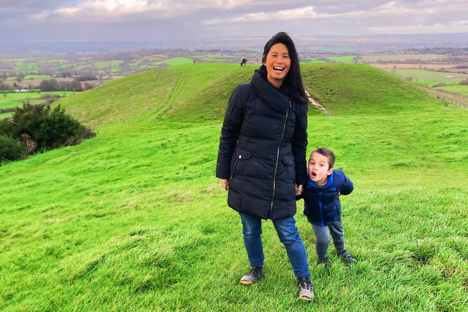 Winnie M. Li and her son.