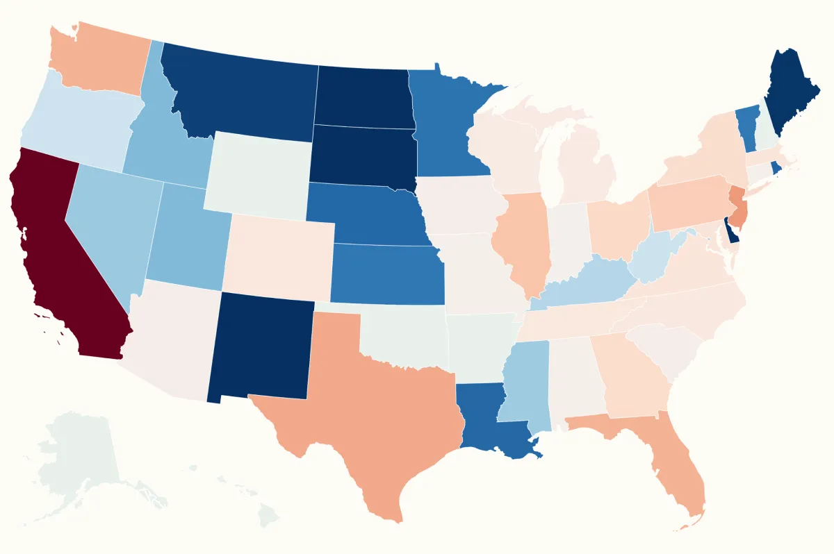 Map shows US states suffering most layoffs in 2026 - Newsweek