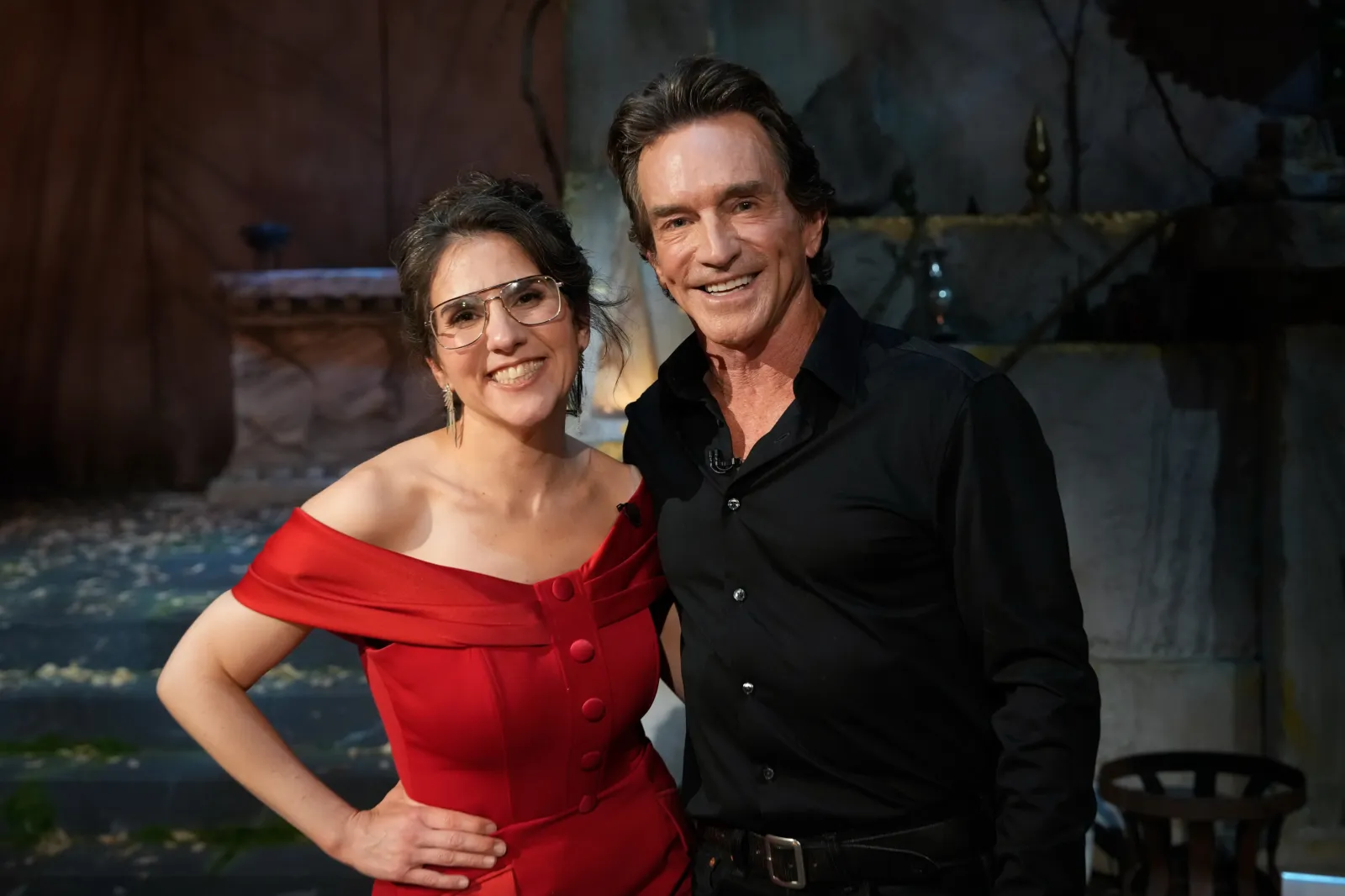 Survivor 50 winner Aubry Bracco and host Jeff Probst at the Survivor 50 Live Finale at the Paramount Studios lot in Los Angeles, California on May 20, 2026. - Photo: Robert Voets/CBS ©2026 CBS Broadcasting, Inc. All Rights Reserved.