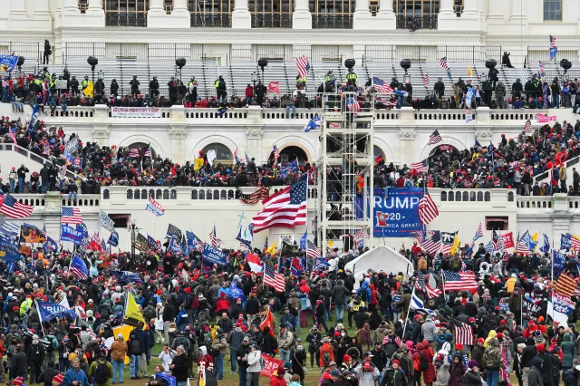 The United States Capitol Building in Washington, D.C. is seen during the riots on January 6, 2021.