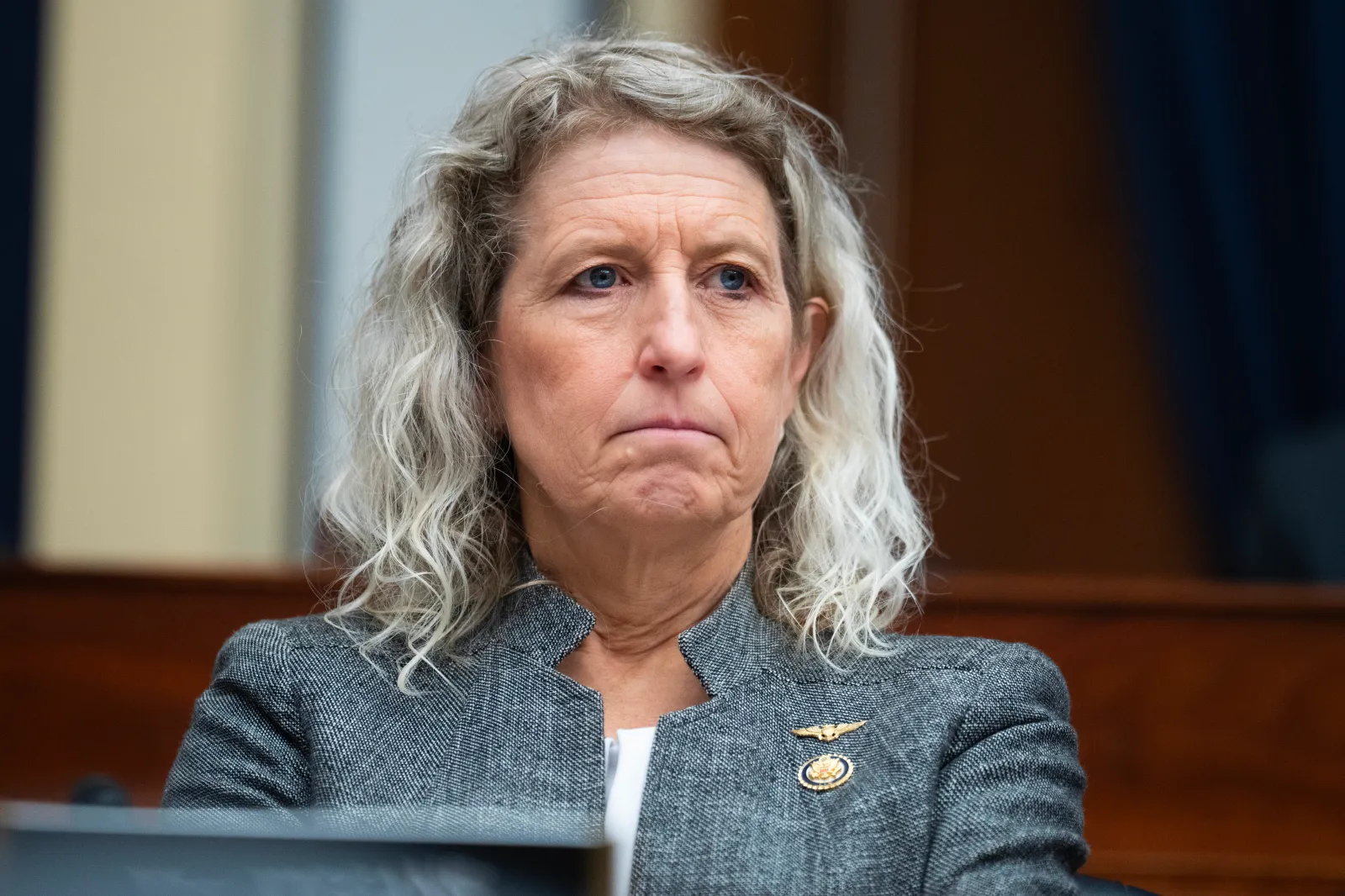 Jen Kiggans attends the House Armed Services Committee hearing titled
