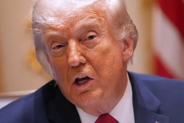 President Donald Trump speaks during a Cabinet meeting at the White House on May 27, 2026, in Washington, D.C.