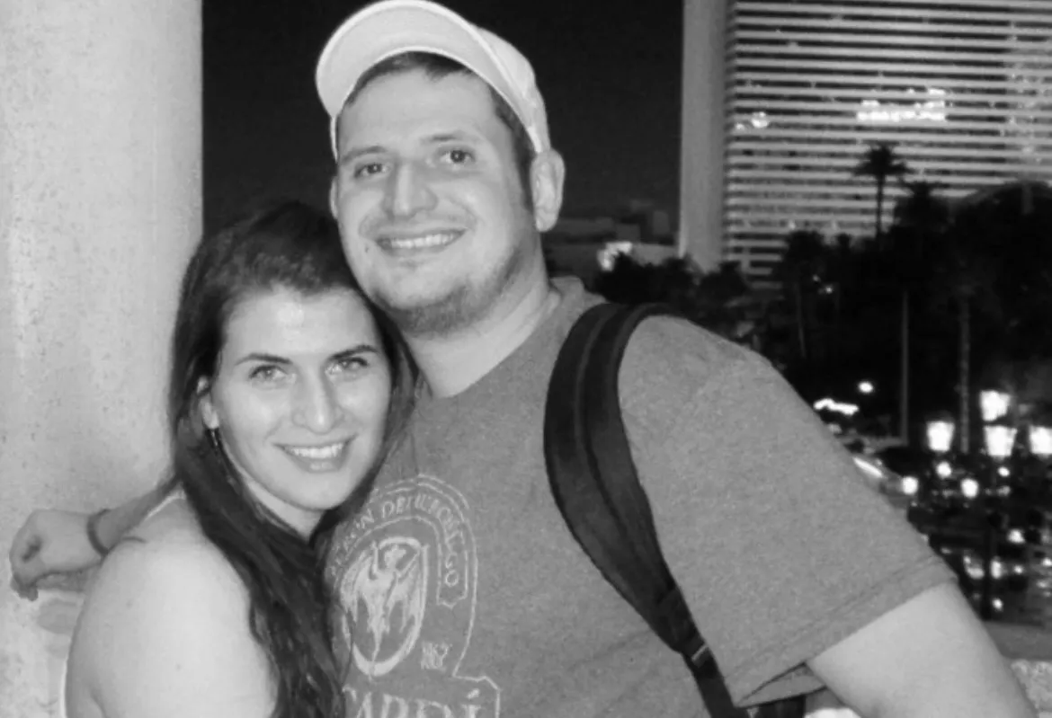 Rhodes with her late brother.
