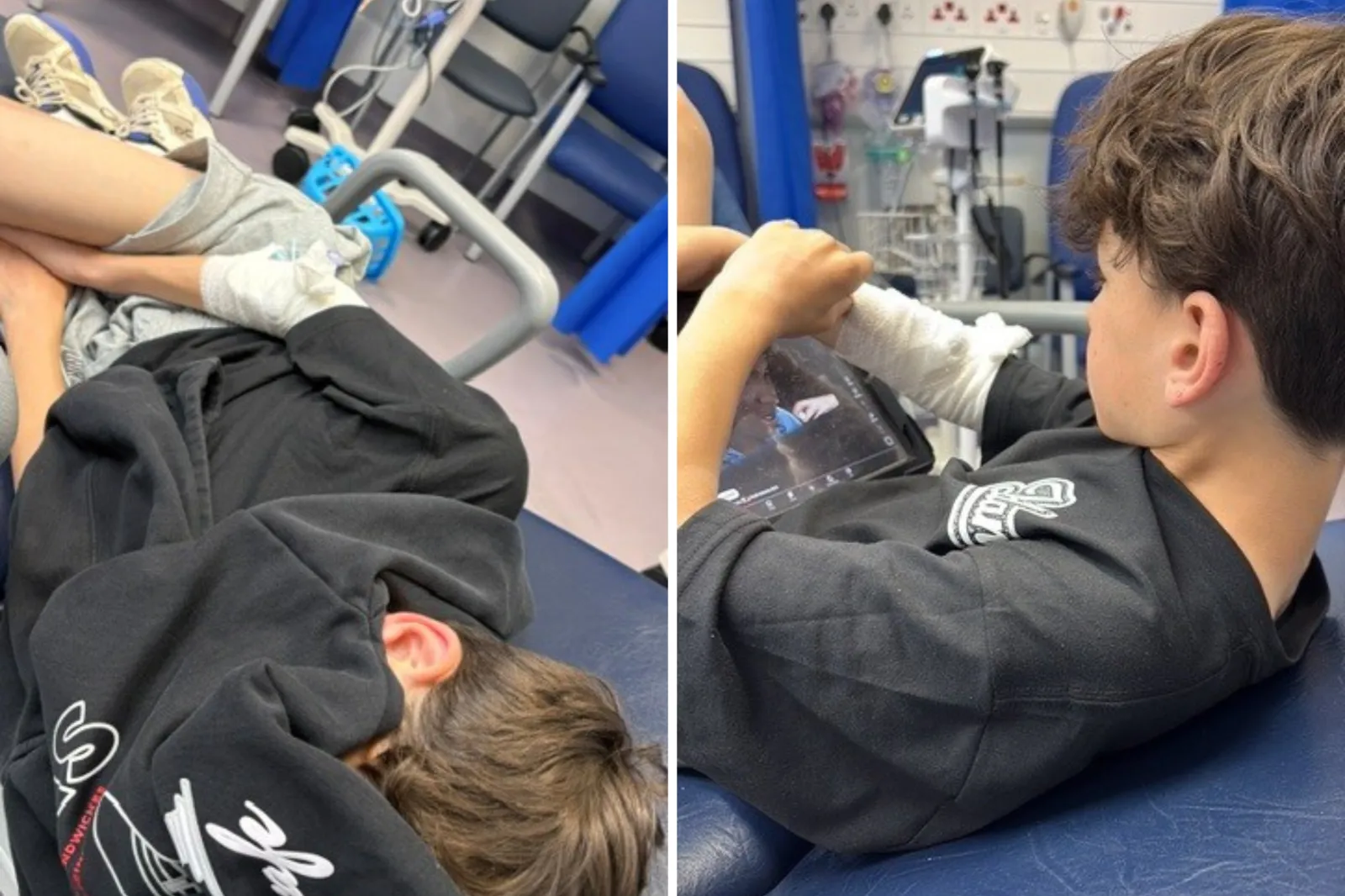 Leo at the hospital.