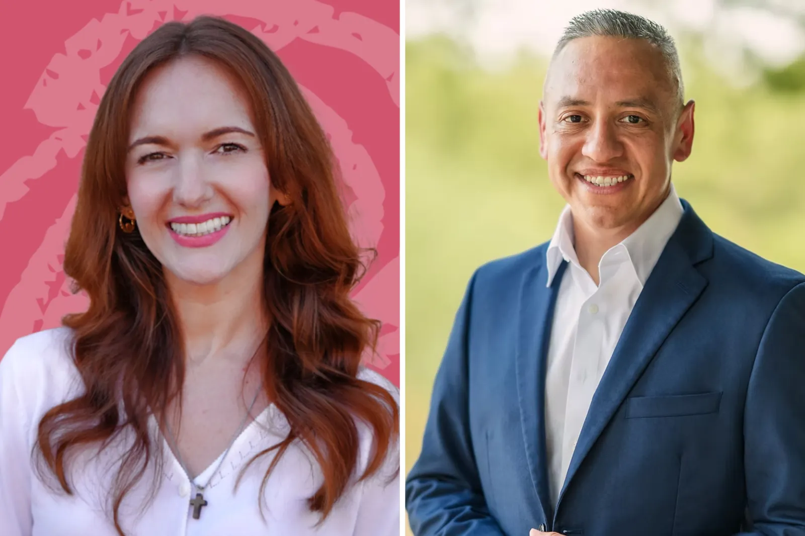 Maureen Galindo, left, and Johnny Garcia are competing in Tuesday's runoff for Texas's 35th Congressional District. (Photos courtesy of candidate websites)
