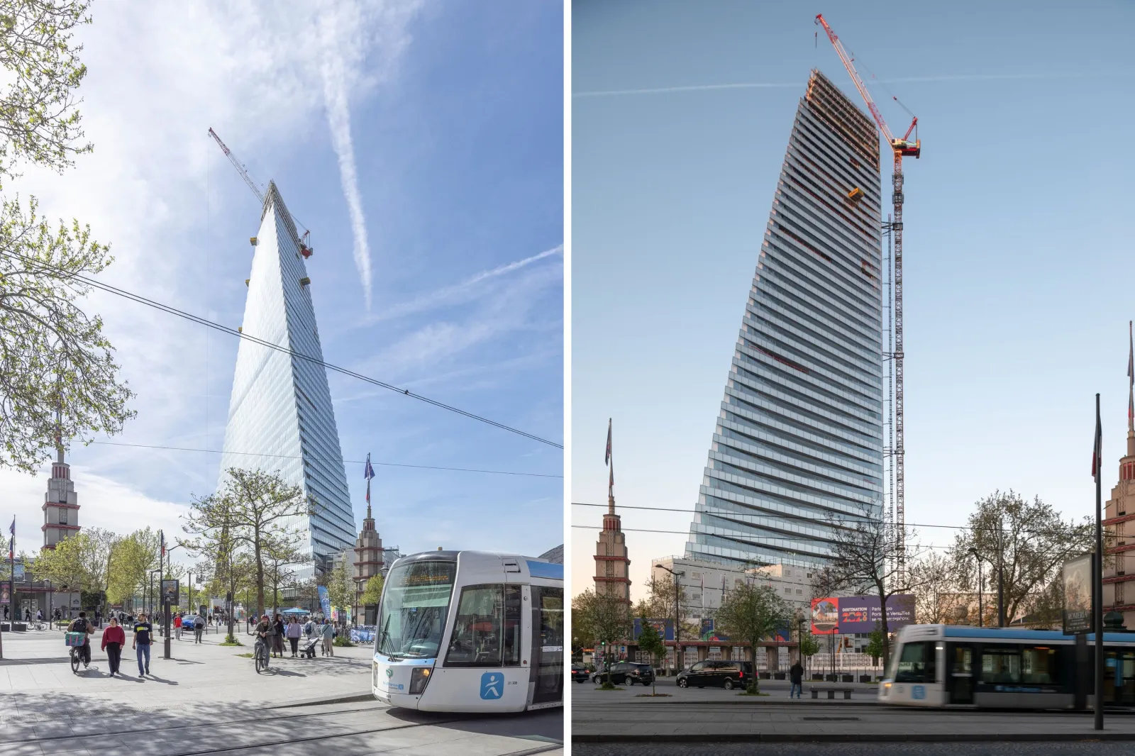 Images of the Triangle tower under construction.