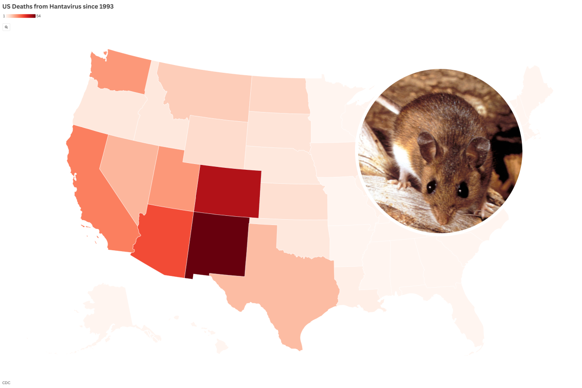 CDC Map Shows Where People With Hantavirus Have Died in US