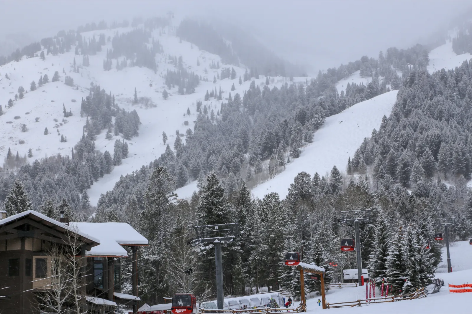 The base of Jackson Hole resort Jackson, Wyoming, on December 24, 2019.